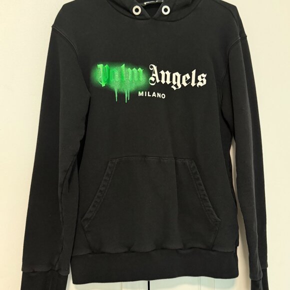 Palm Angels Milano Black Hoodie XS | $565 Retail - Picture 2 of 6